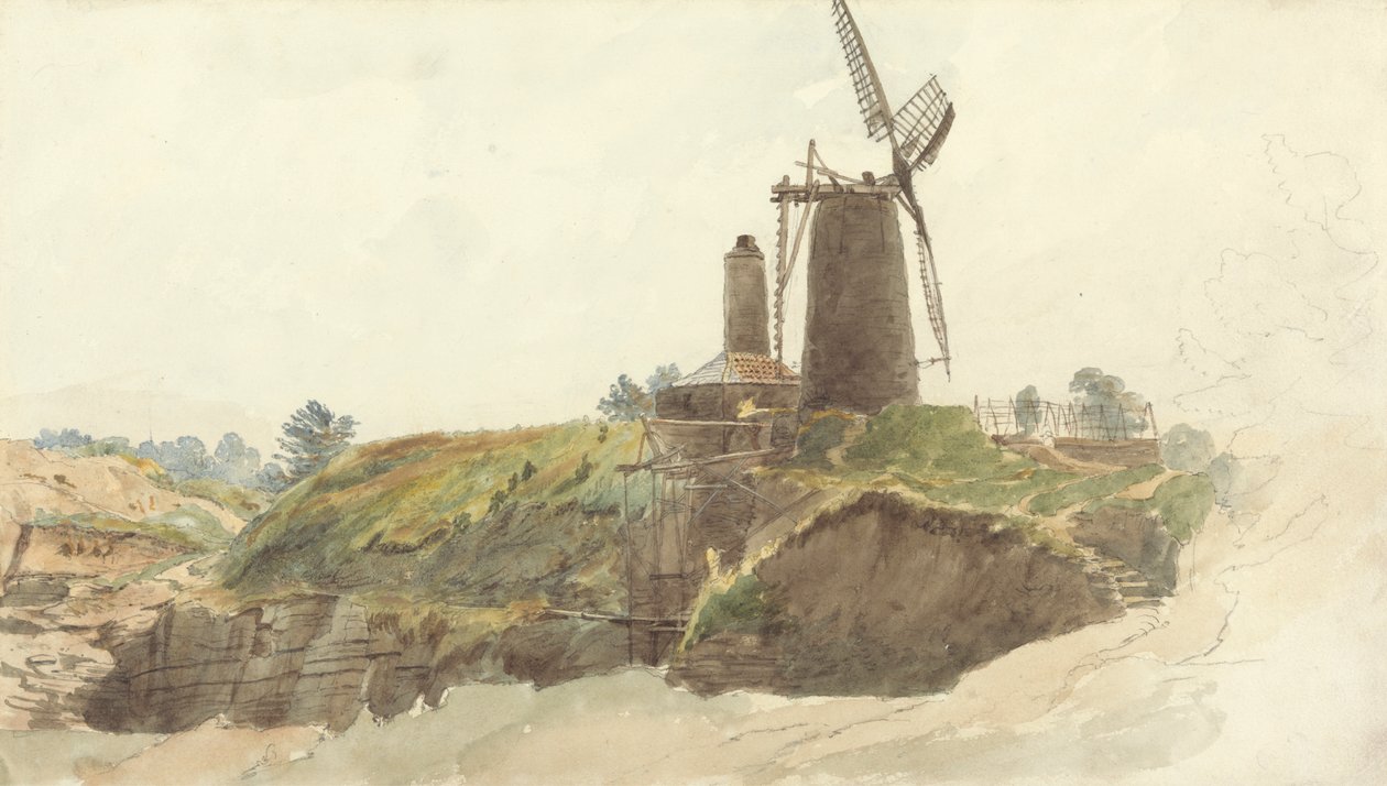 Paesaggio con Mulino a Vento da Thomas Creswick