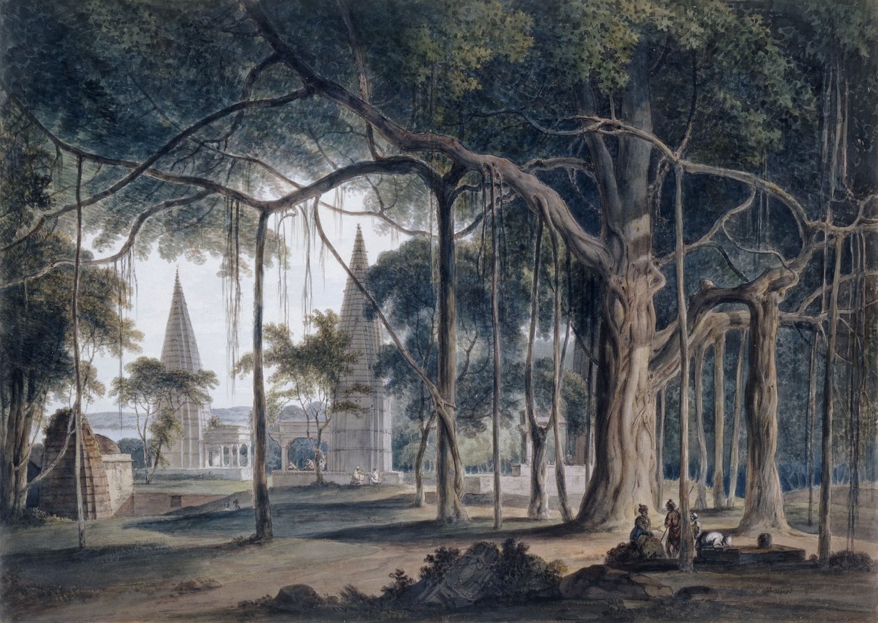 Templi indù ad Agori, Uttar Pradesh da Thomas Daniell