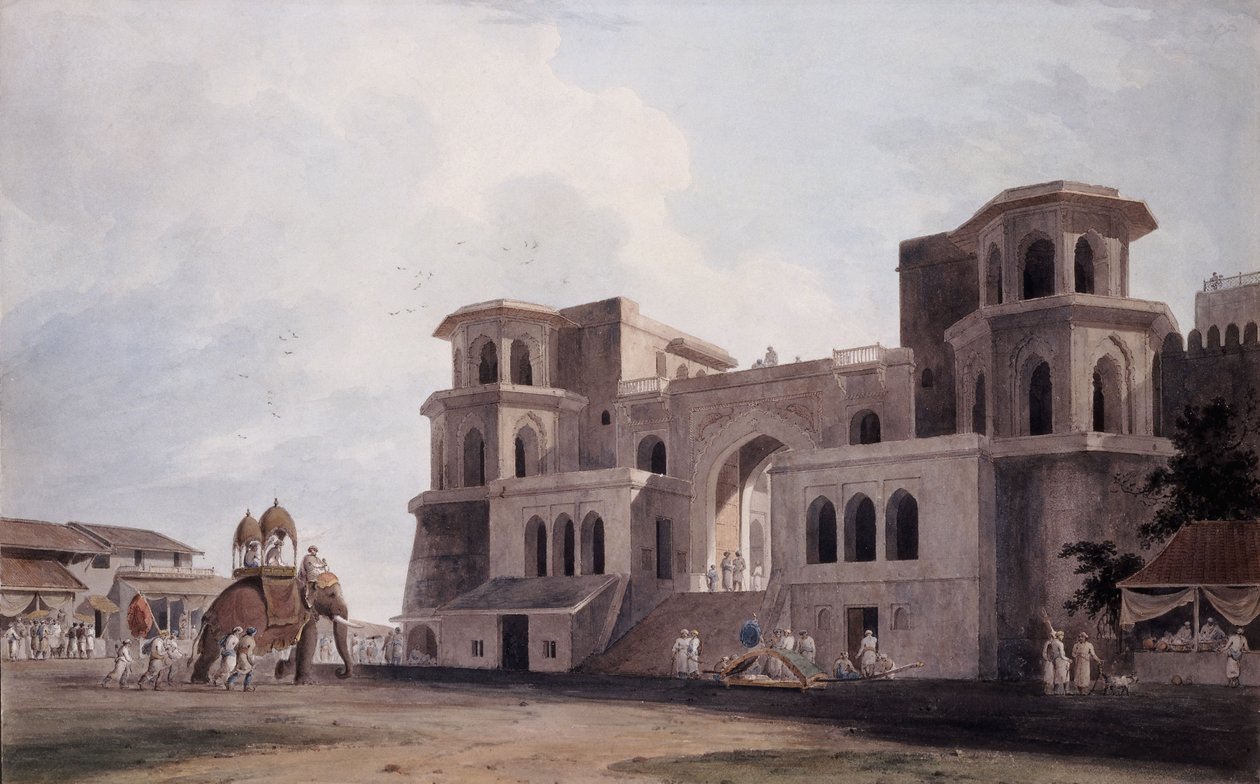 La Porta Panch Mahal, Lucknow, Uttar Pradesh, c. 1789 da Thomas Daniell