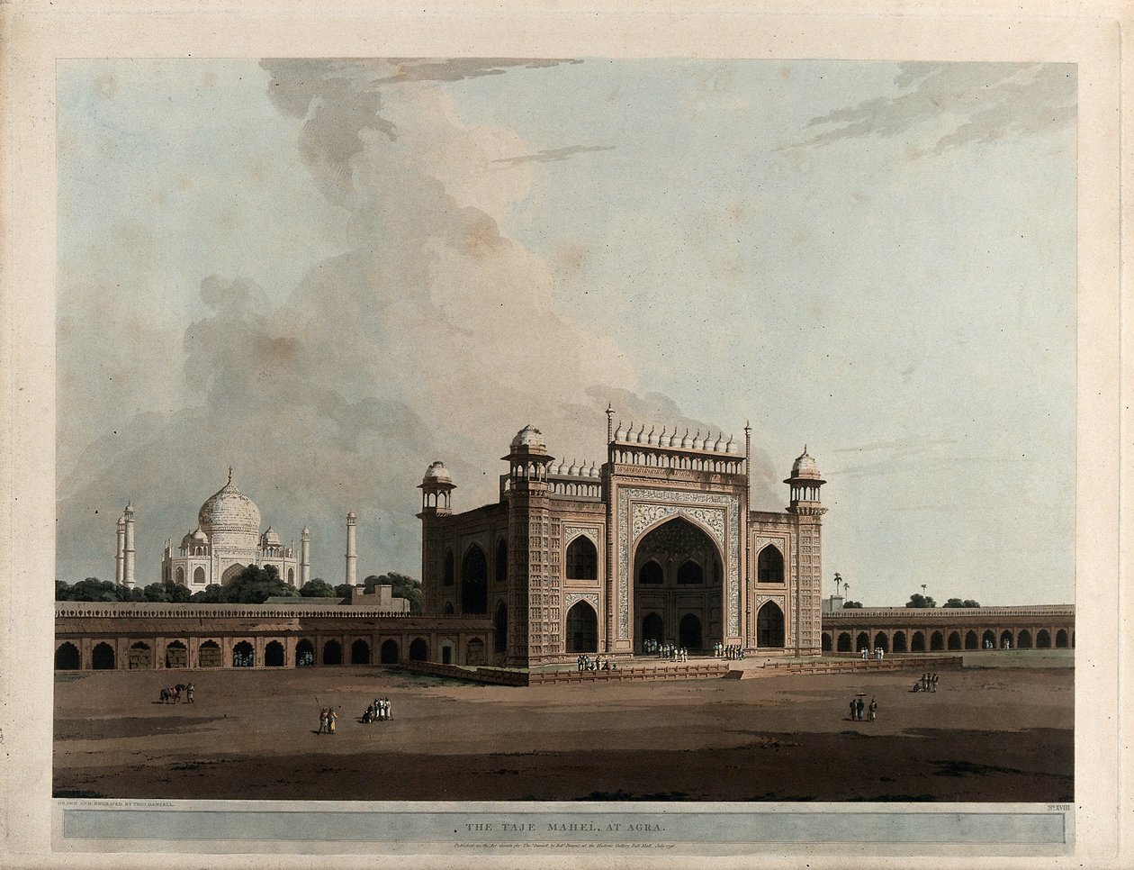 Il Taje Mahal, ad Agra da Thomas Daniell