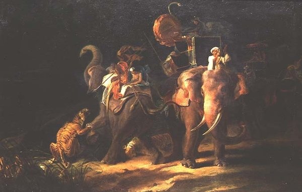 Caccia alla tigre nelle Indie Orientali da Thomas Daniell