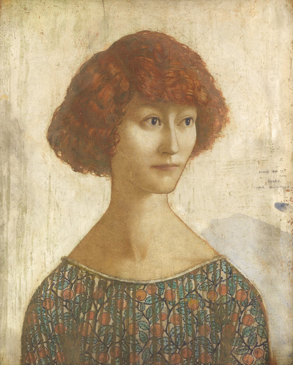 Donna Cristina (tempera e matita su pannello) da Thomas Derrick