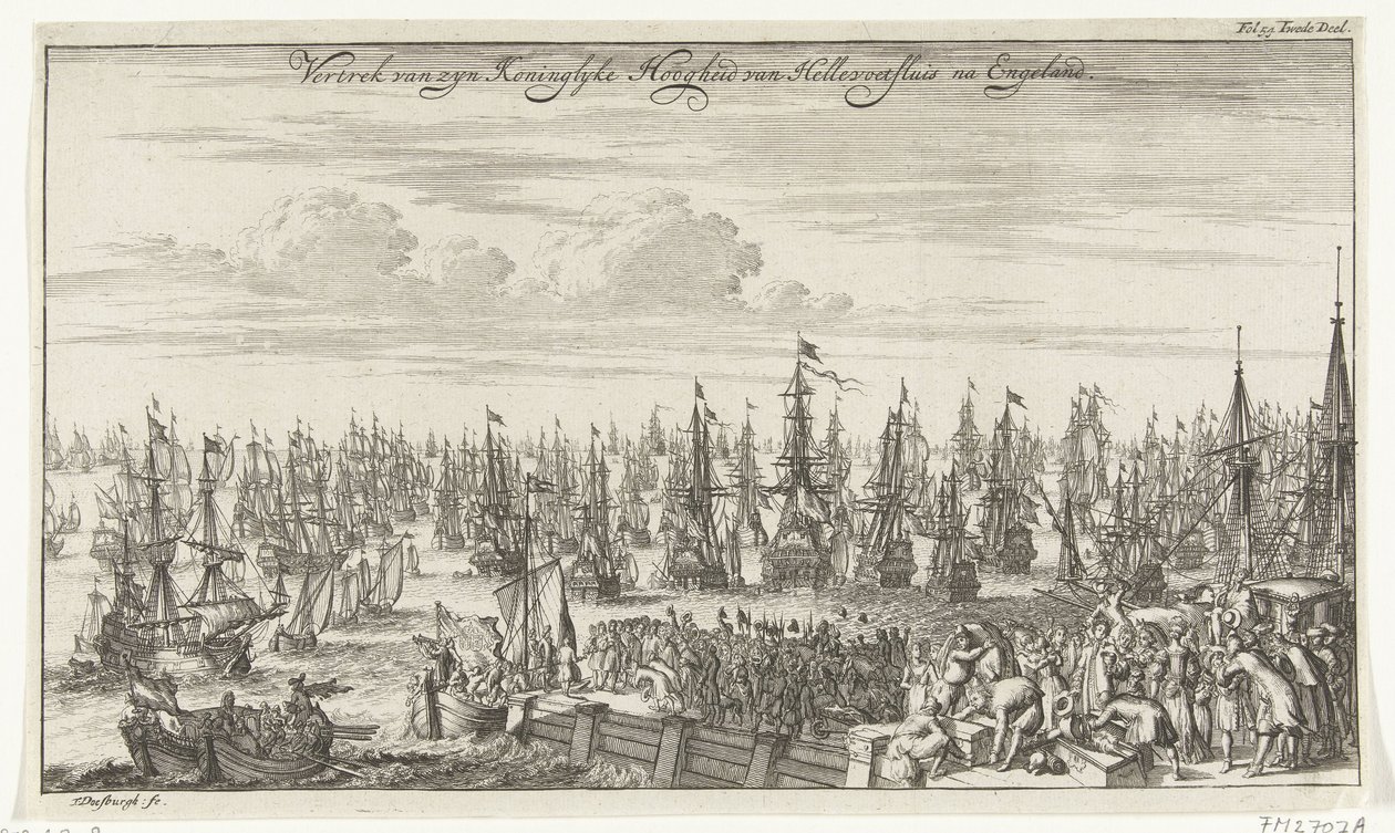Partenza di Guglielmo III da Hellevoetsluis per l