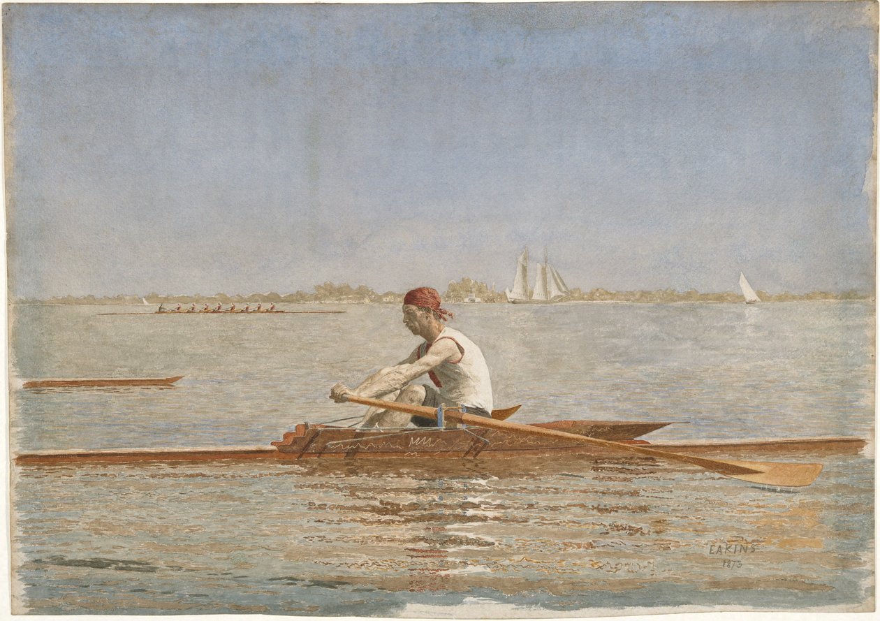 John Biglin in un Singolo Scafo, 1873 da Thomas Eakins