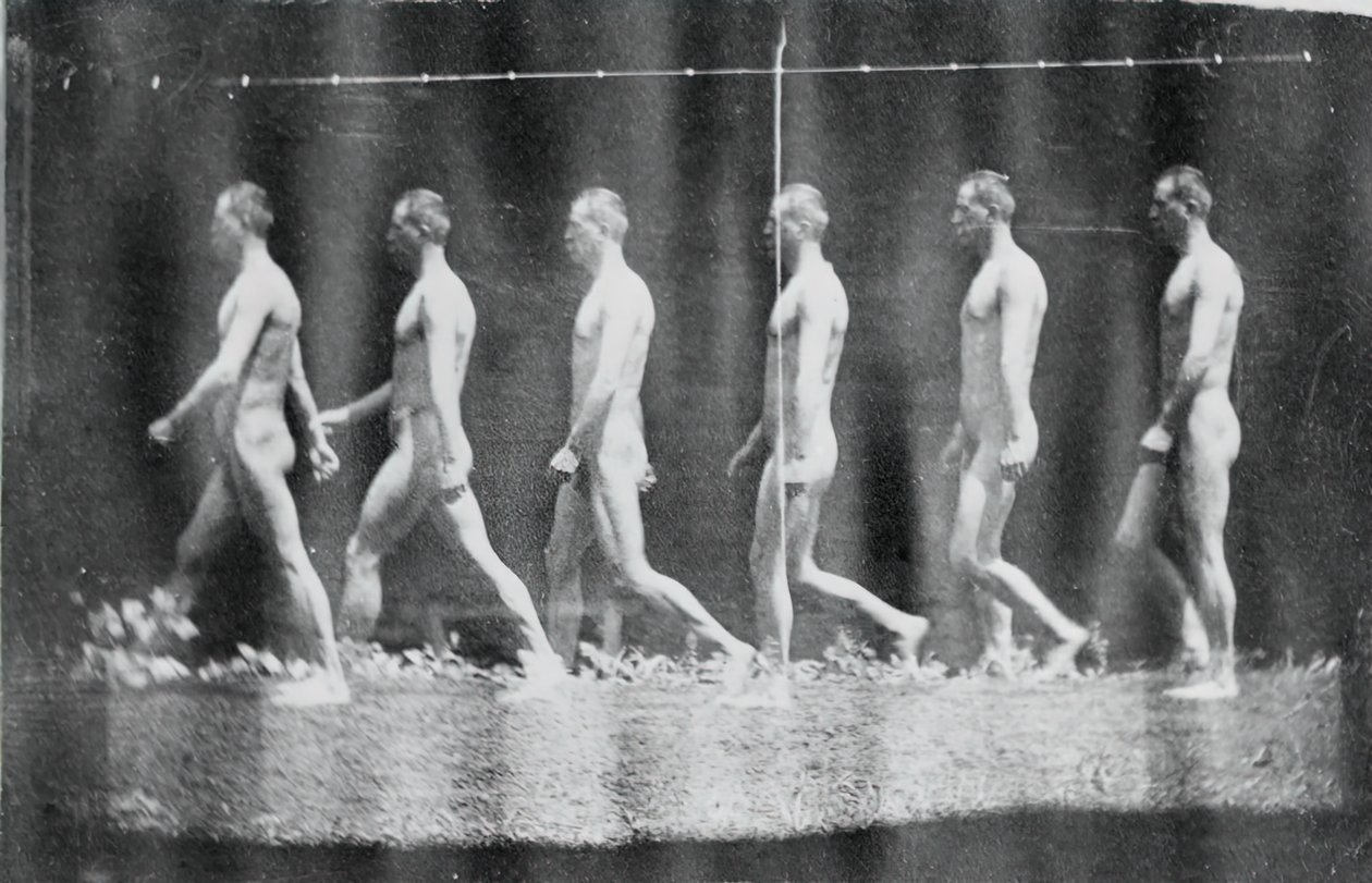 Fotografie della ruota di Marey di Jesse Godley, 1884 da Thomas Eakins