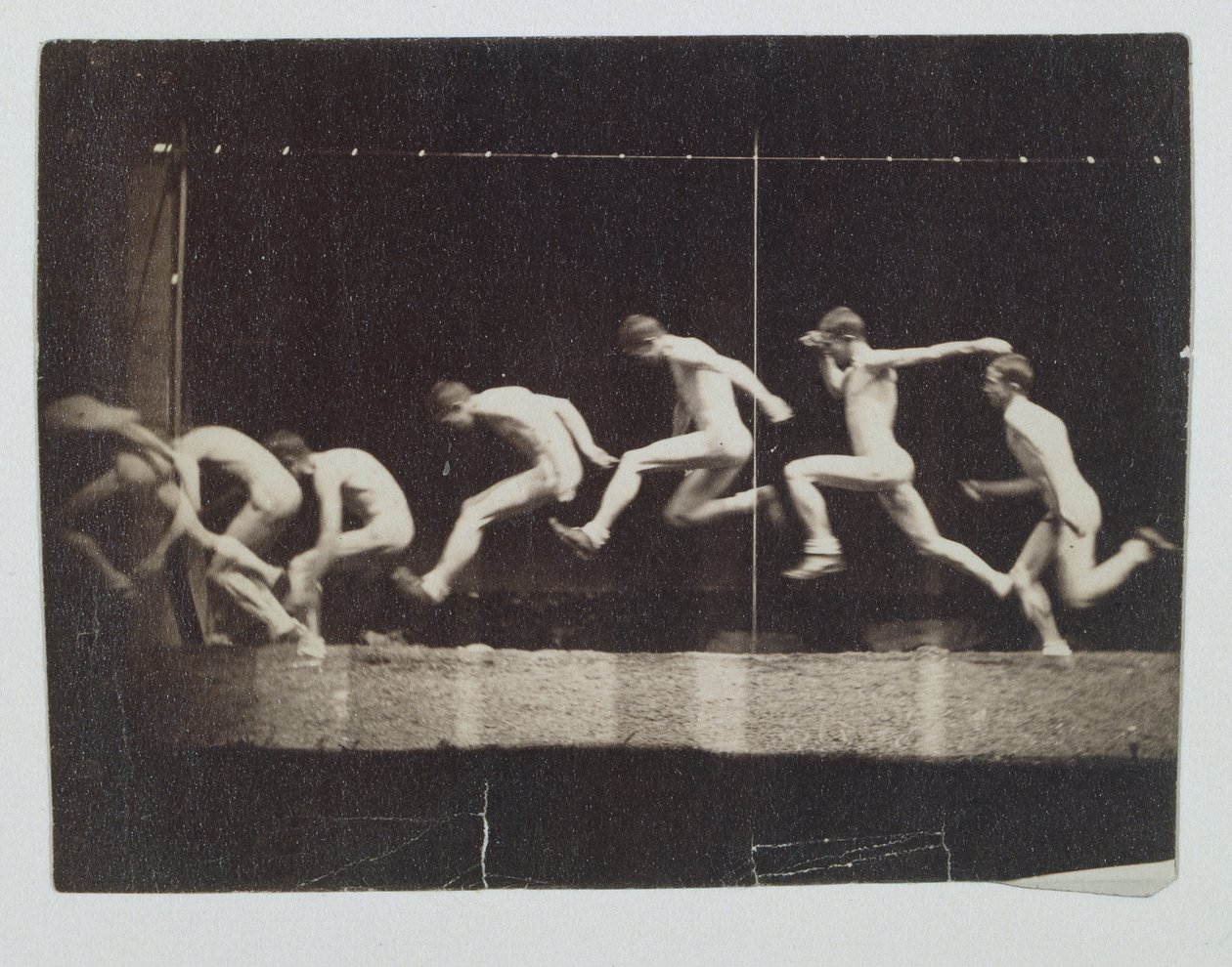Fotografie della ruota di Marey di un modello non identificato da Thomas Eakins