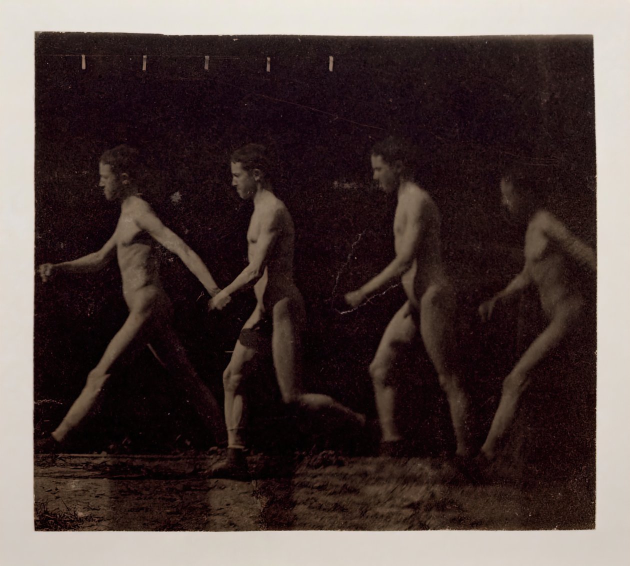 Fotografie di Modello Non Identificato con Ruota di Marey da Thomas Eakins
