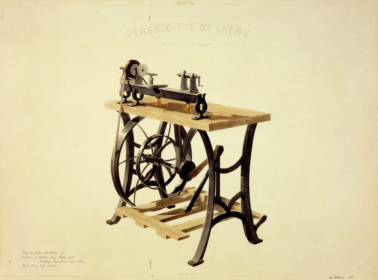 Prospettiva di un tornio da Thomas Eakins