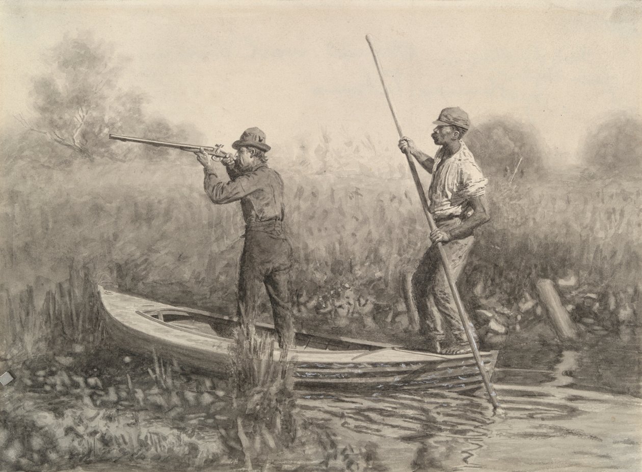 Studio per Rail Shooting from a Punt da Thomas Eakins