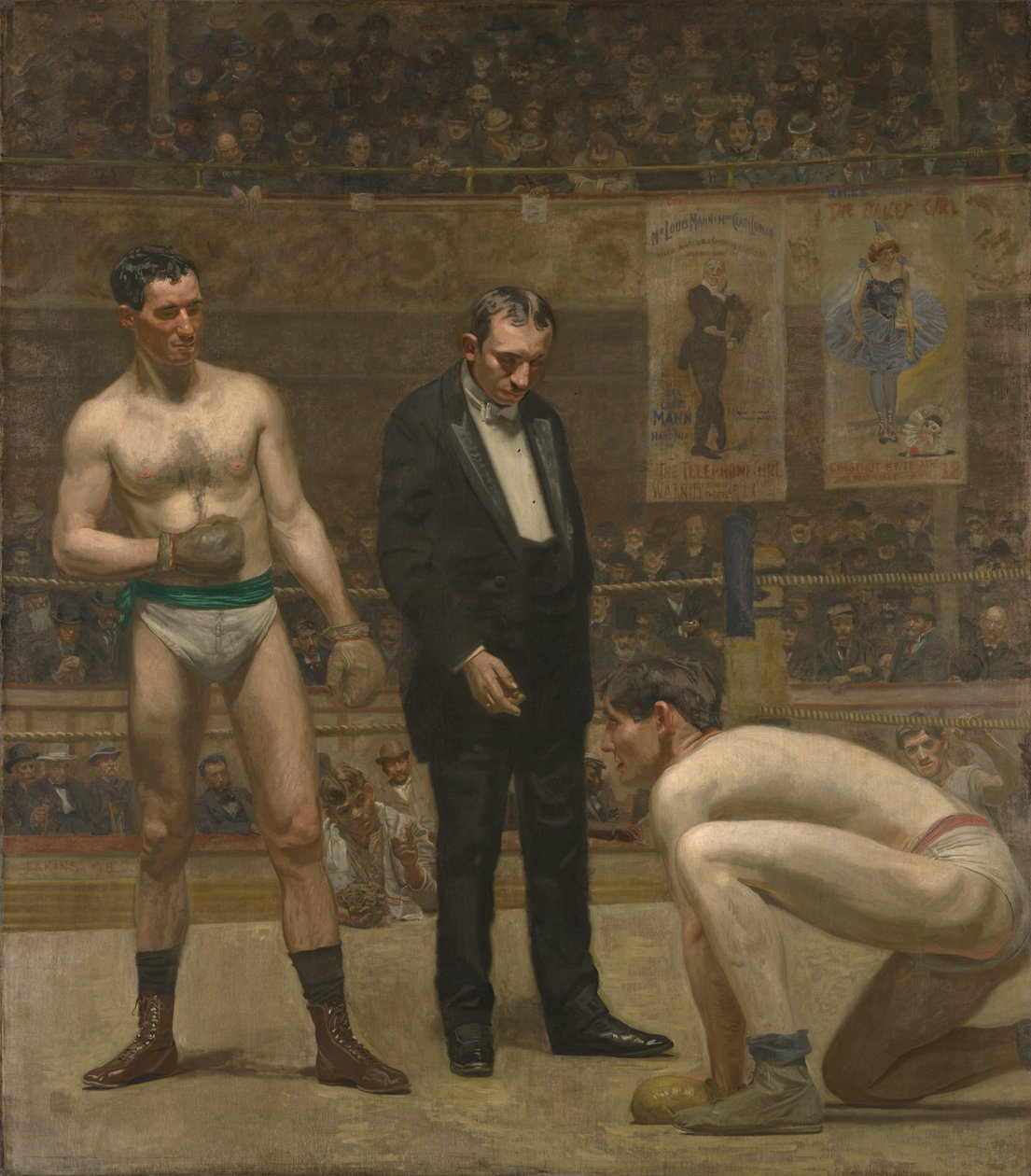 Il conteggio del pugile al tappeto da Thomas Eakins