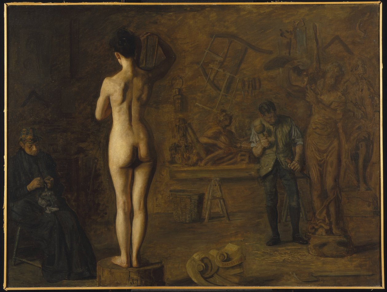 William Rush mentre scolpisce la sua figura allegorica del fiume Schuylkill da Thomas Eakins