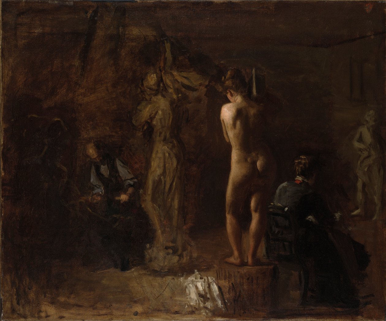 William Rush scolpisce la sua figura allegorica del fiume Schuylkill, studio da Thomas Eakins