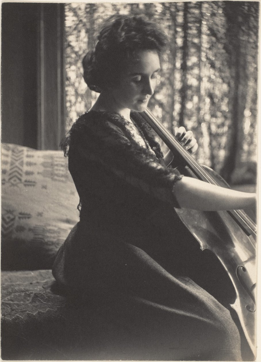 [Donna che suona il violoncello] da Thomas Eakins