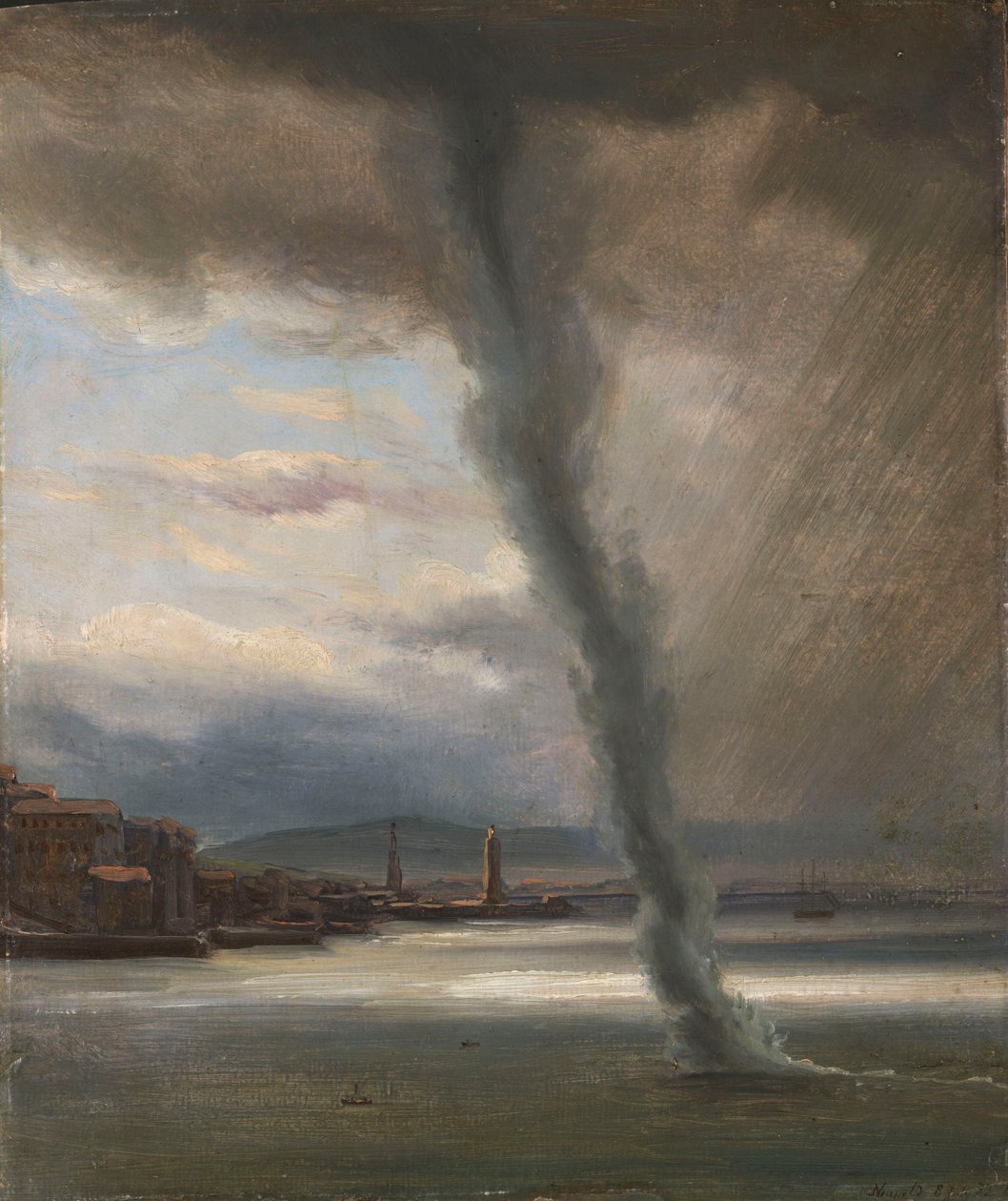 Una tromba marina nel golfo di Napoli da Thomas Fearnley