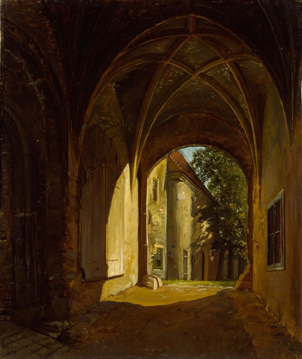 Una sala a volta nel castello di Scharfenberg presso Dresda da Thomas Fearnley