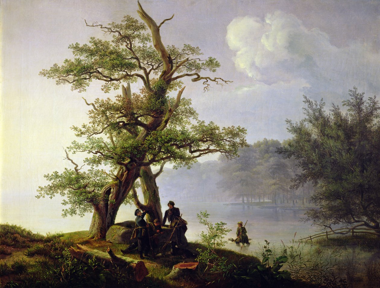 Caccia agli uccelli acquatici, 1828 da Thomas Fearnley