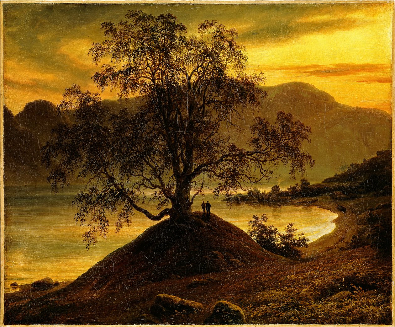 Vecchia betulla sul Sognefjord da Thomas Fearnley
