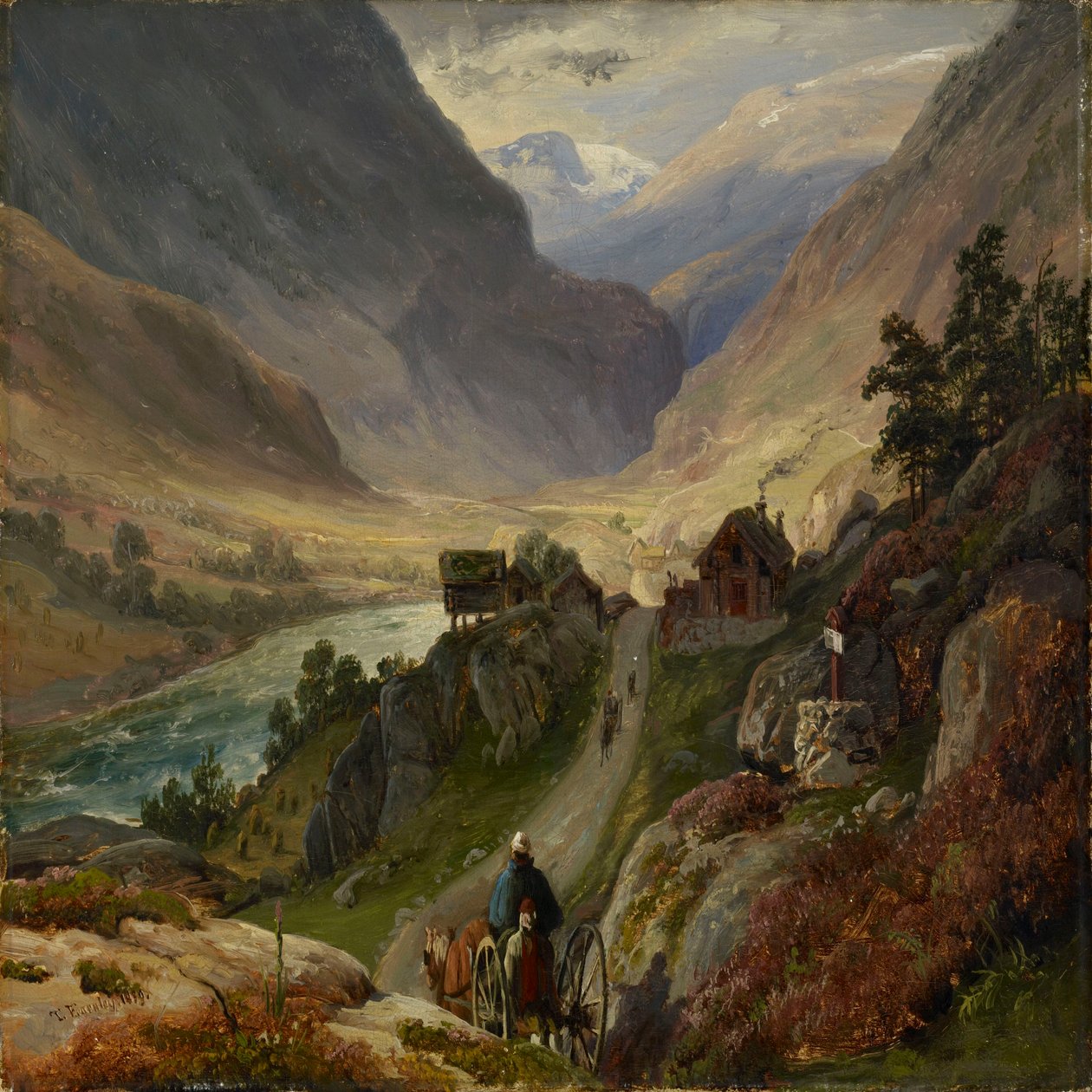 Strade ripide a Lærdal da Thomas Fearnley