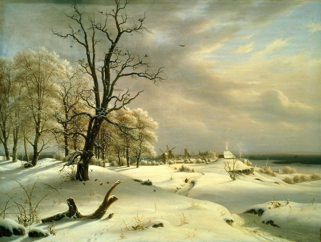 Veduta di Elsinore, inverno da Thomas Fearnley