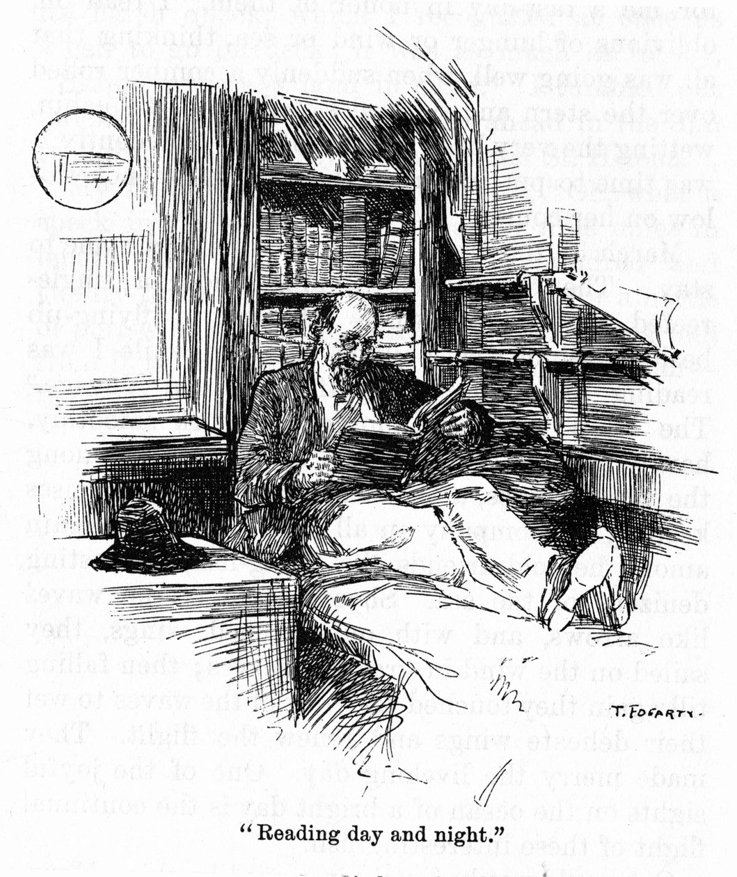 Ritratto del capitano Joshua Slocum (1844-1909) che intraprese il primo giro del mondo in barca a vela nel 1895. Disegno di Thomas Fogarty (1873-1938) XX secolo da Thomas Fogarty