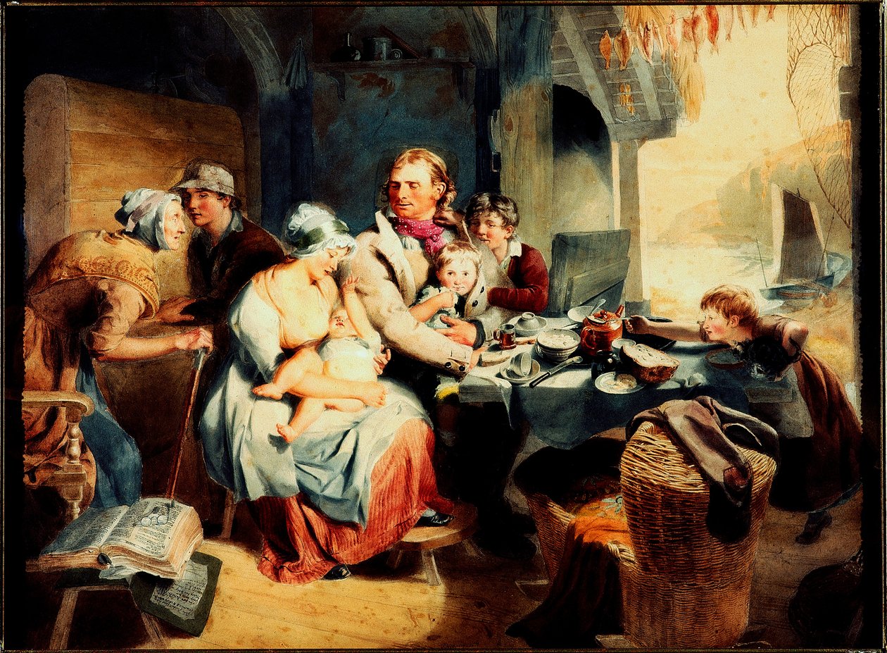 Cottage del pescatore, 1810 da Thomas Frank Heaphy