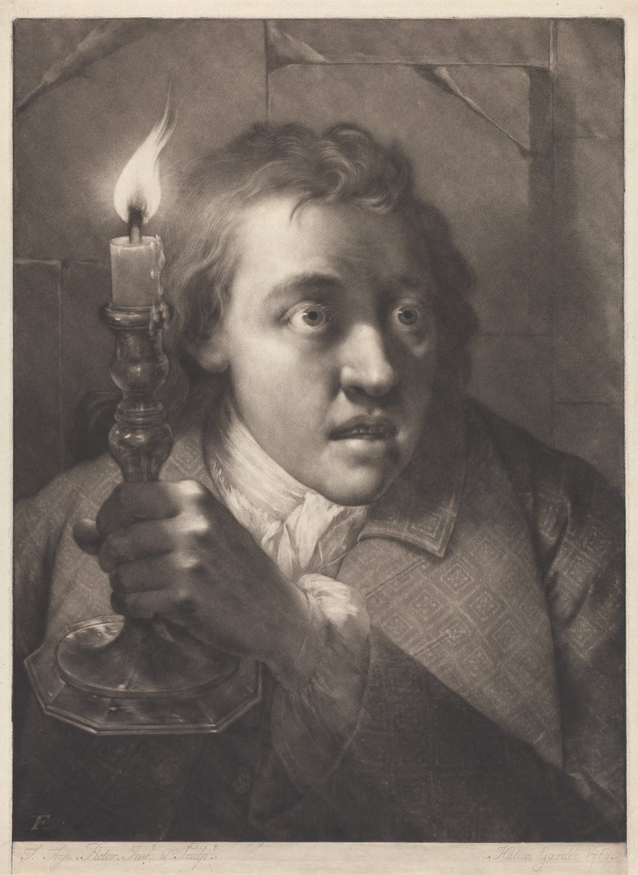 Mann mit Kerze da Thomas Frye