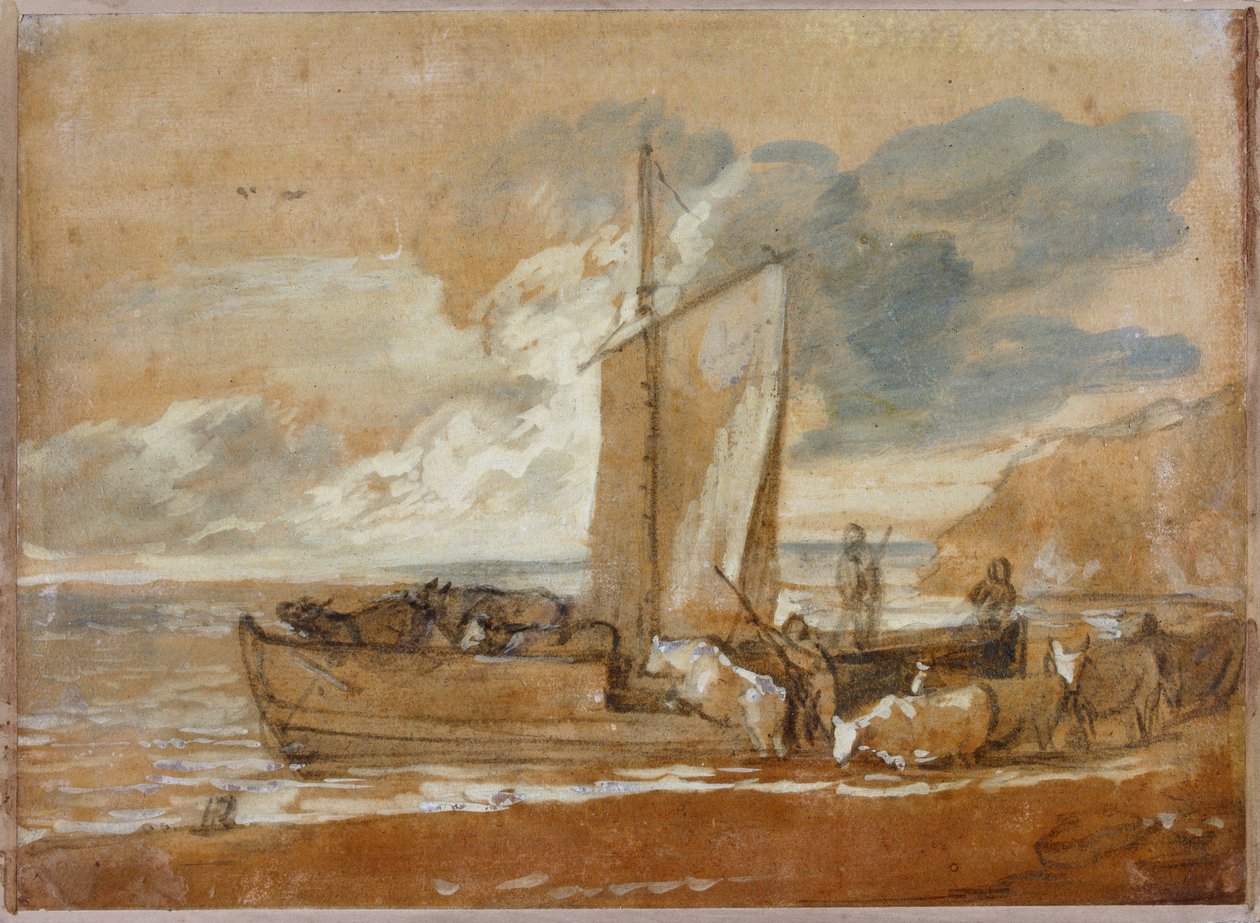 Un traghetto per bestiame, 1784-1788 da Thomas Gainsborough