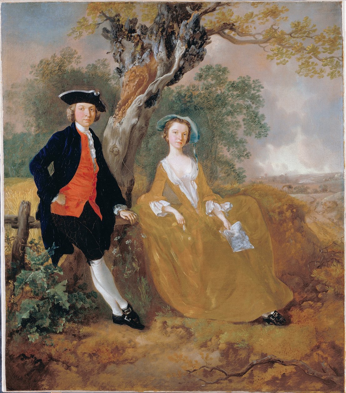 Una coppia in un paesaggio da Thomas Gainsborough