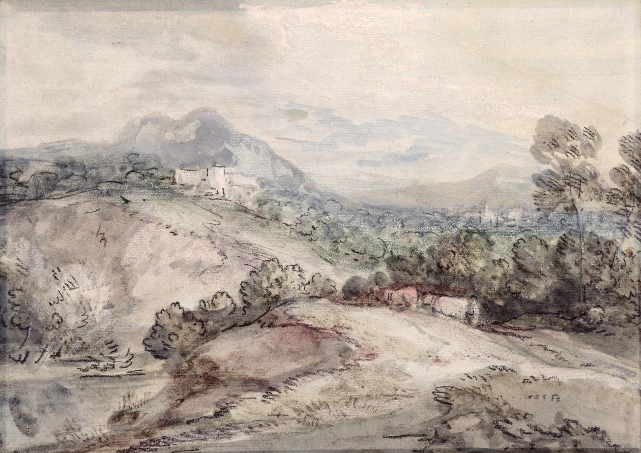 Un paesaggio collinare da Thomas Gainsborough