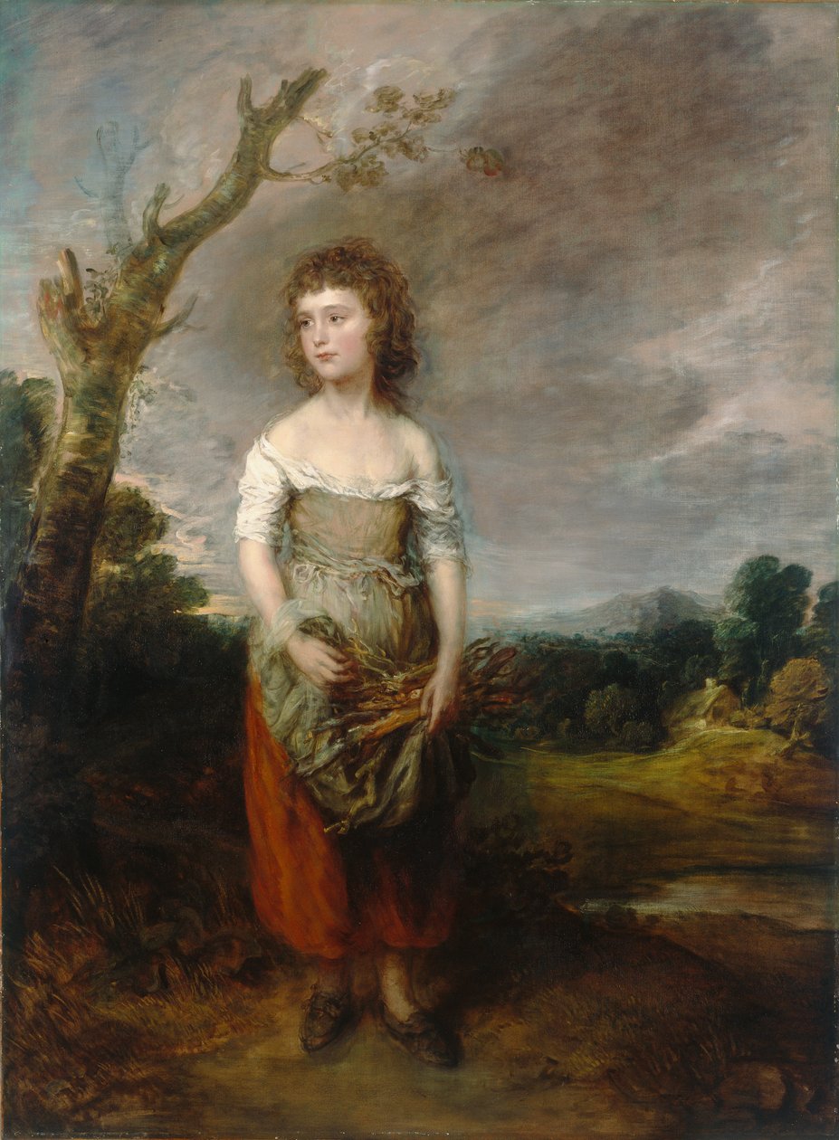 Una contadina che raccoglie fascine in un bosco da Thomas Gainsborough