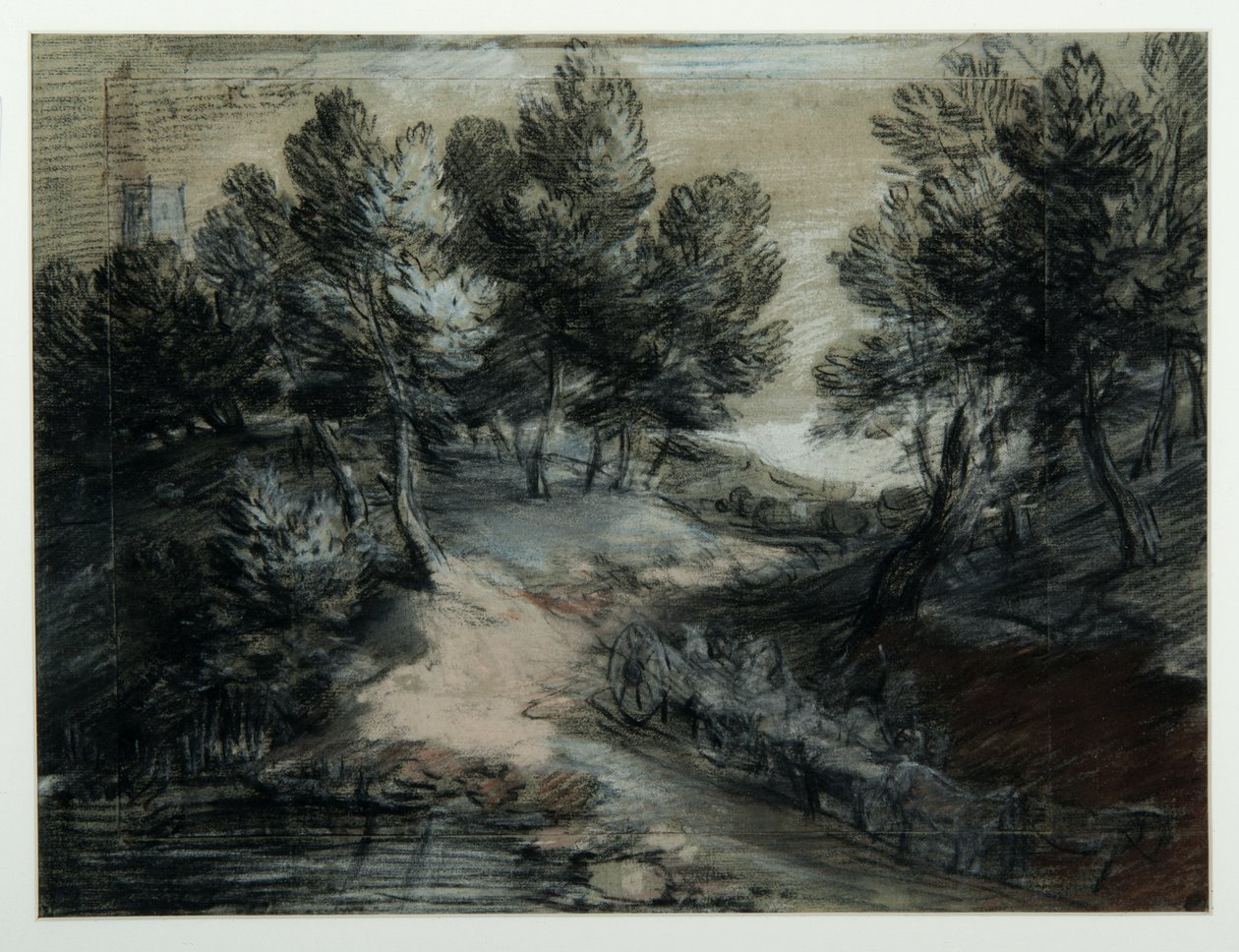 Un carro di legno su una strada forestale, 1775-80 da Thomas Gainsborough