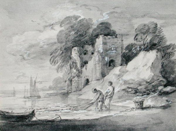Traino della rete da pesca da Thomas Gainsborough