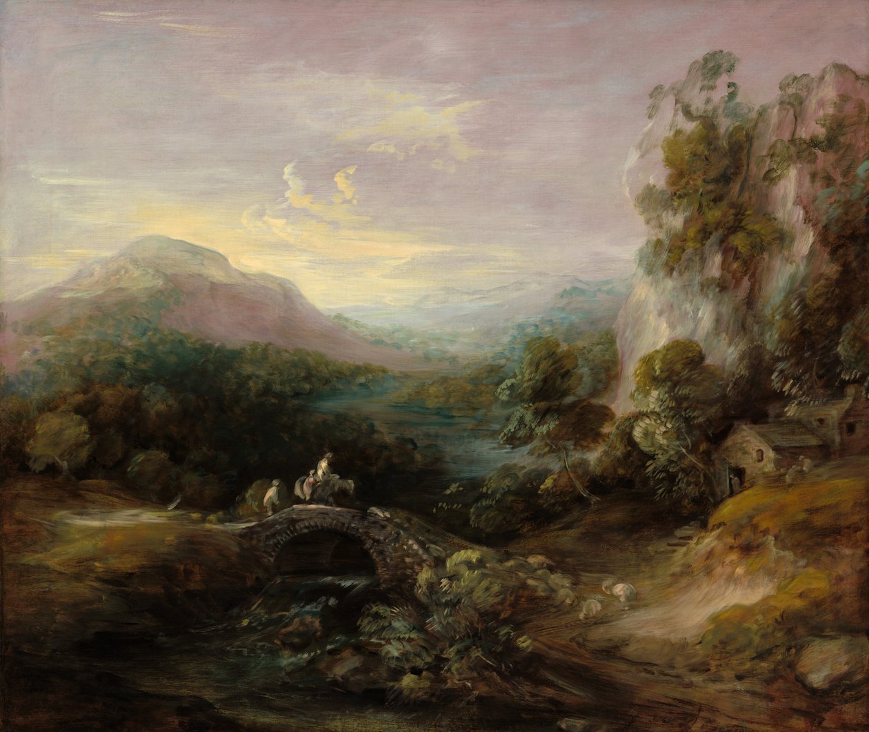 Paesaggio montano con ponte, c. 1783-1784 da Thomas Gainsborough