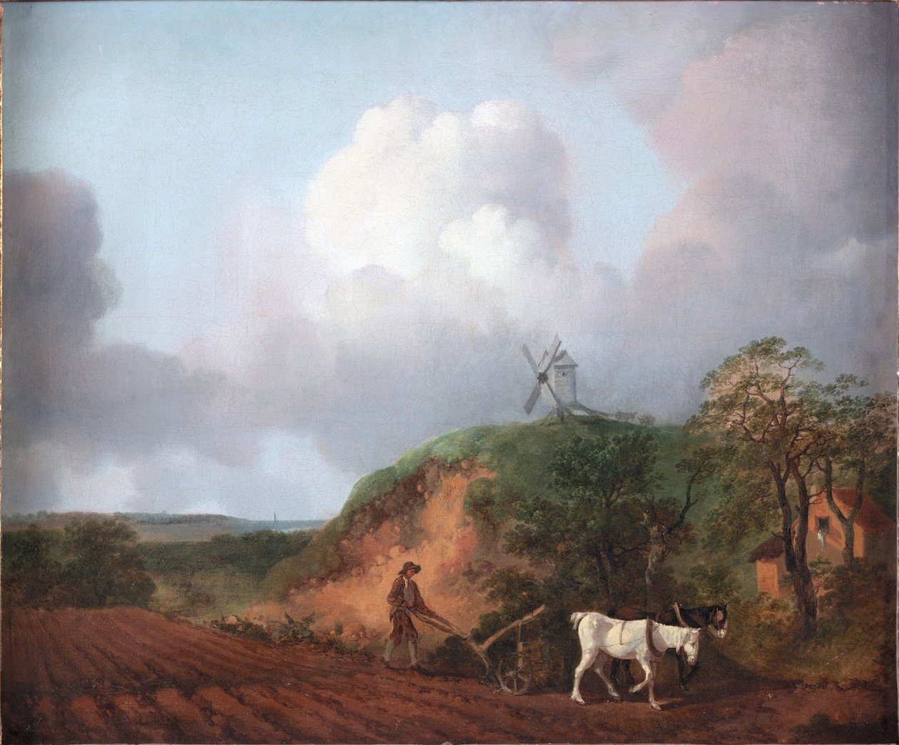 Contadino che ara con due cavalli, 1750-1753 da Thomas Gainsborough