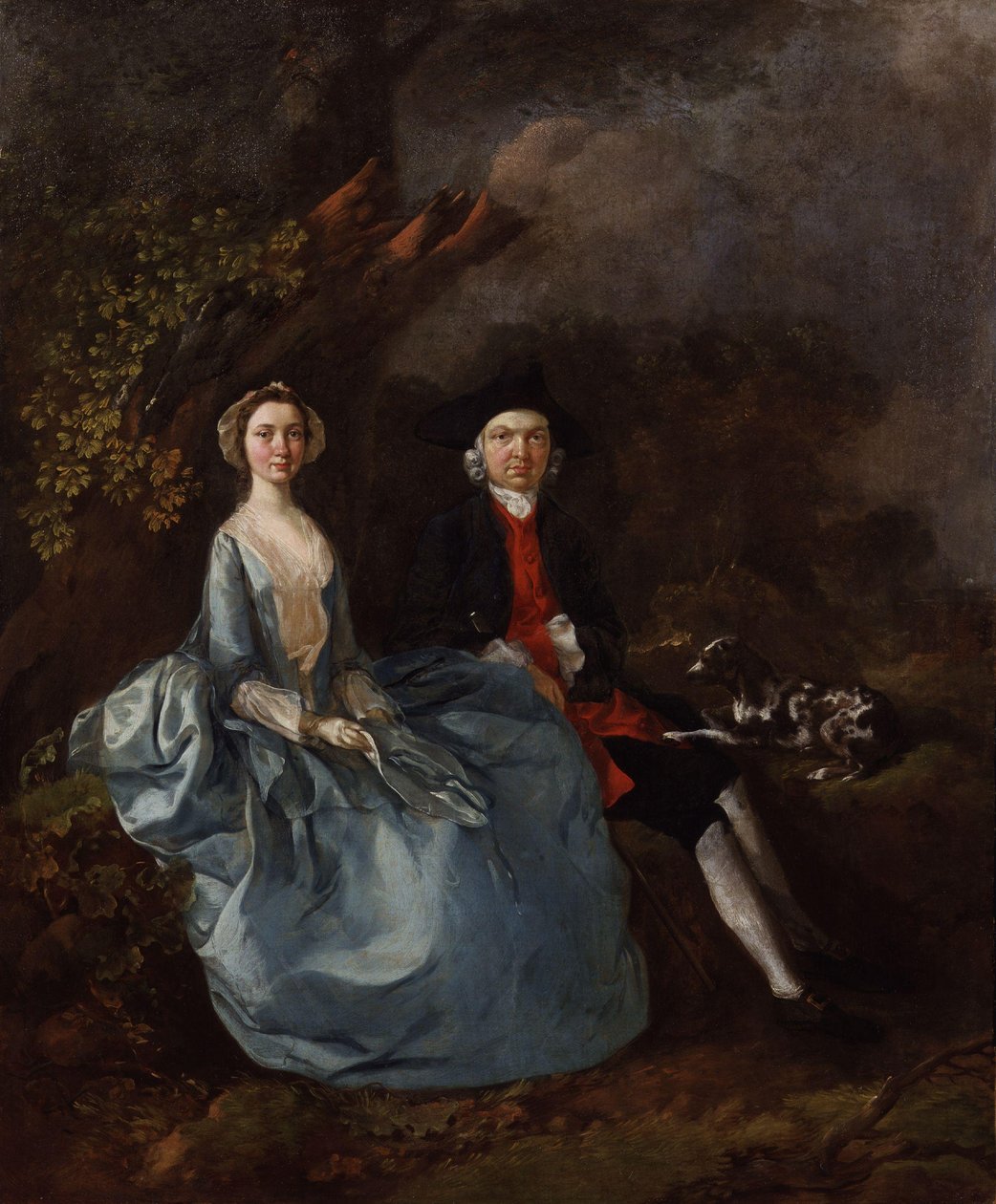 Sarah Kirby (nata Bull); (John) Joshua Kirby da Thomas Gainsborough