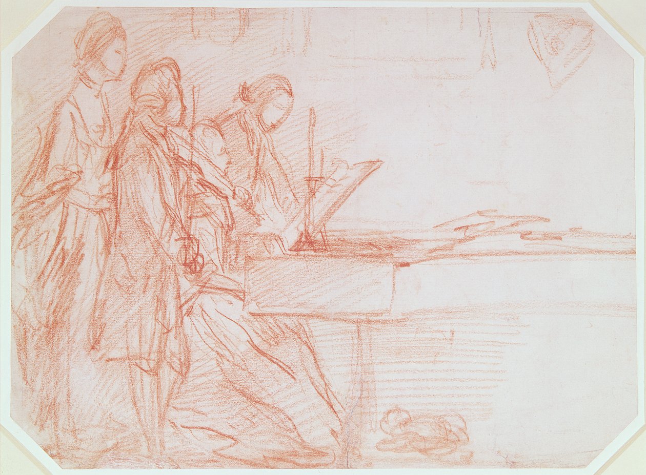 Studio per un ritratto di gruppo di una festa musicale, c.1770 da Thomas Gainsborough