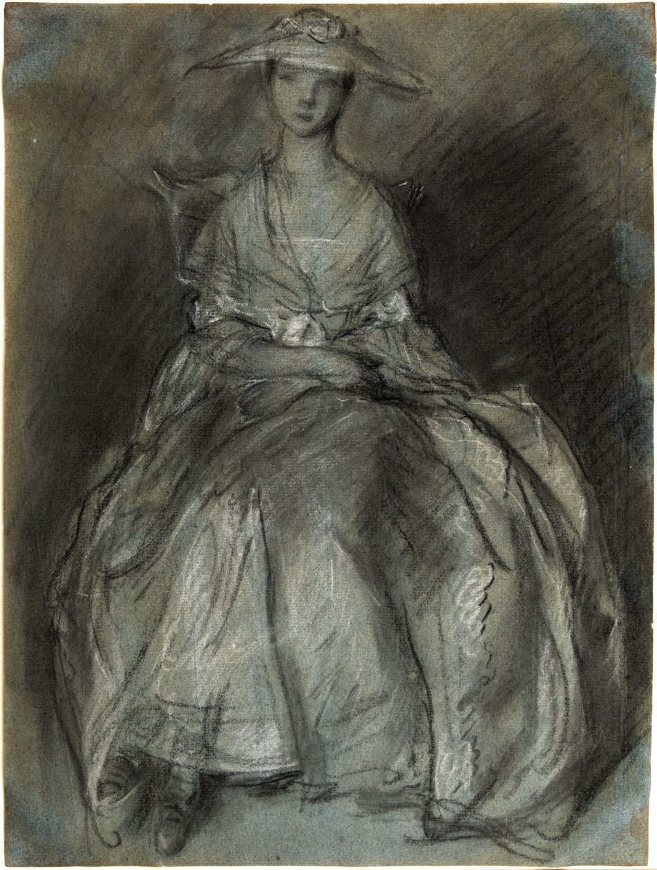 Studio di una donna seduta (recto); studio di una bambina seduta su una panca (verso) da Thomas Gainsborough
