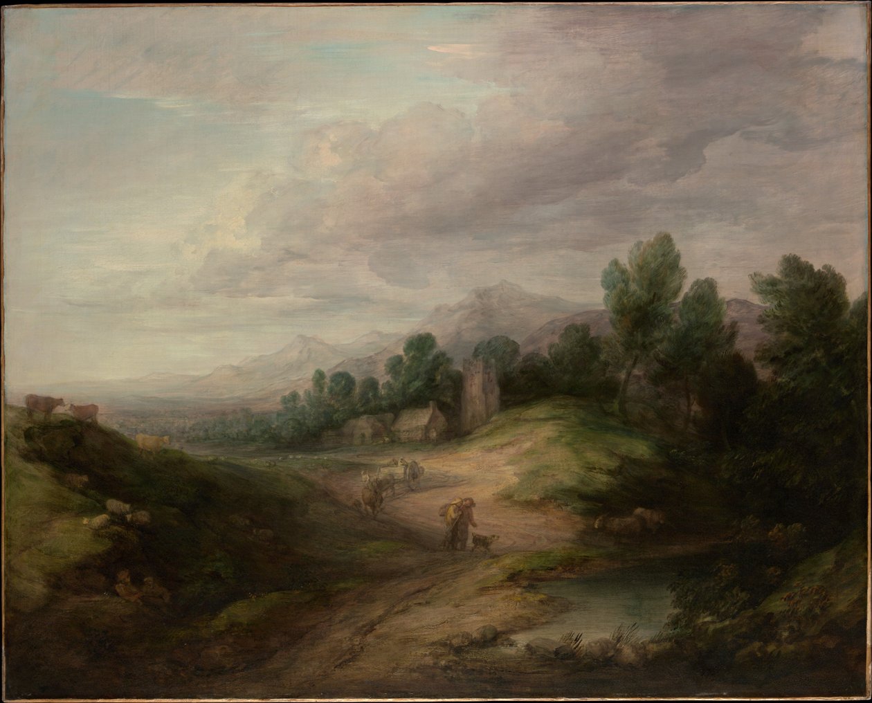 Paesaggio collinare boscoso da Thomas Gainsborough