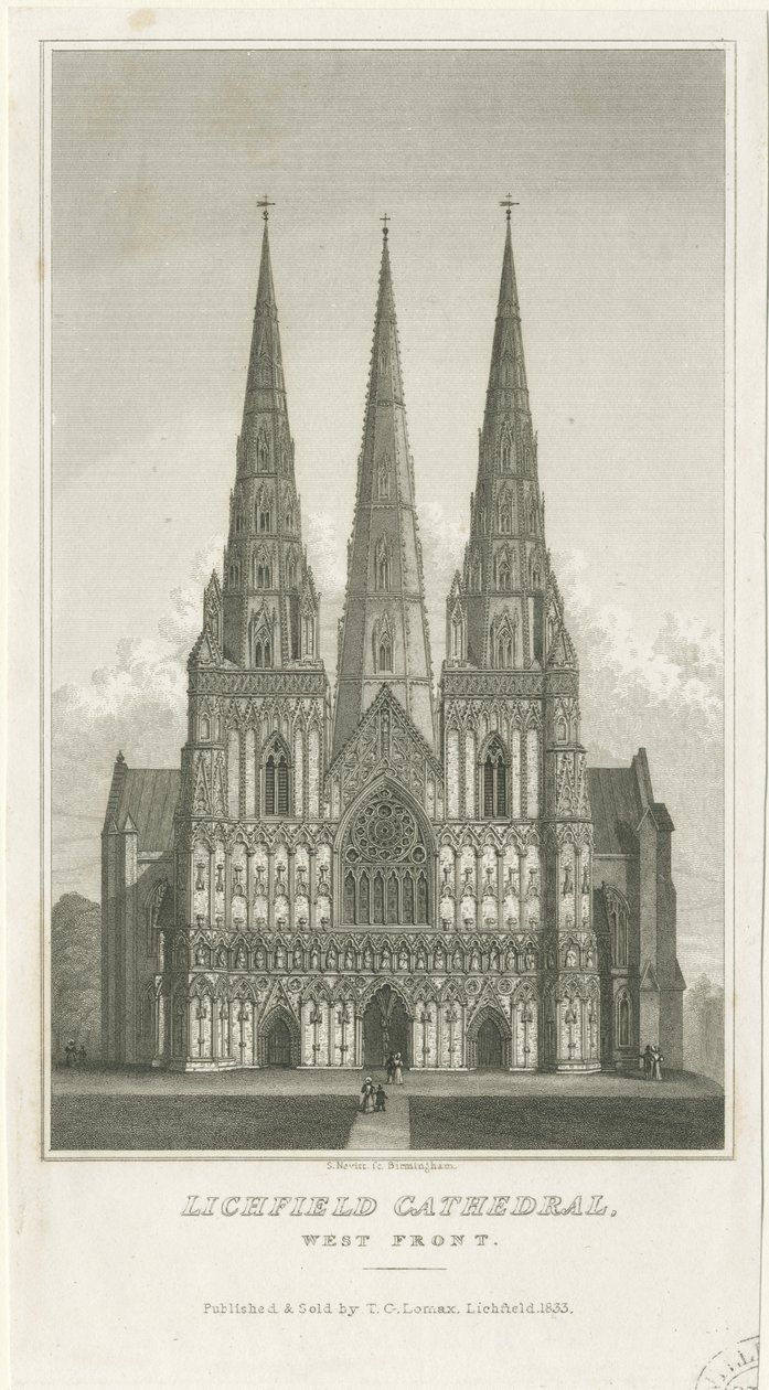 Cattedrale di Lichfield - Facciata Ovest da Thomas George Lomax