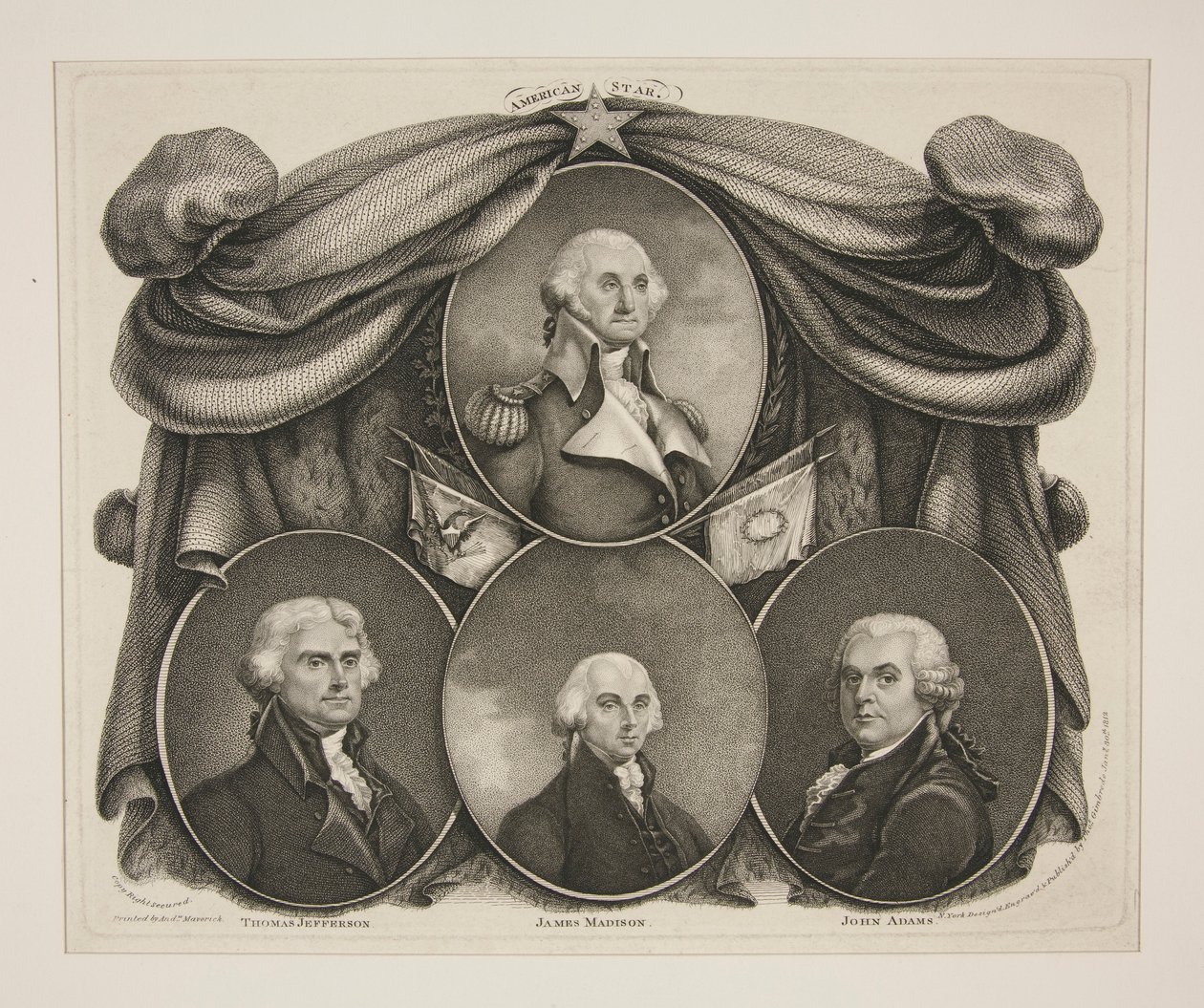 (Washington) Thomas Jefferson. - James Madison. - John Adams da Thomas Gimbrede