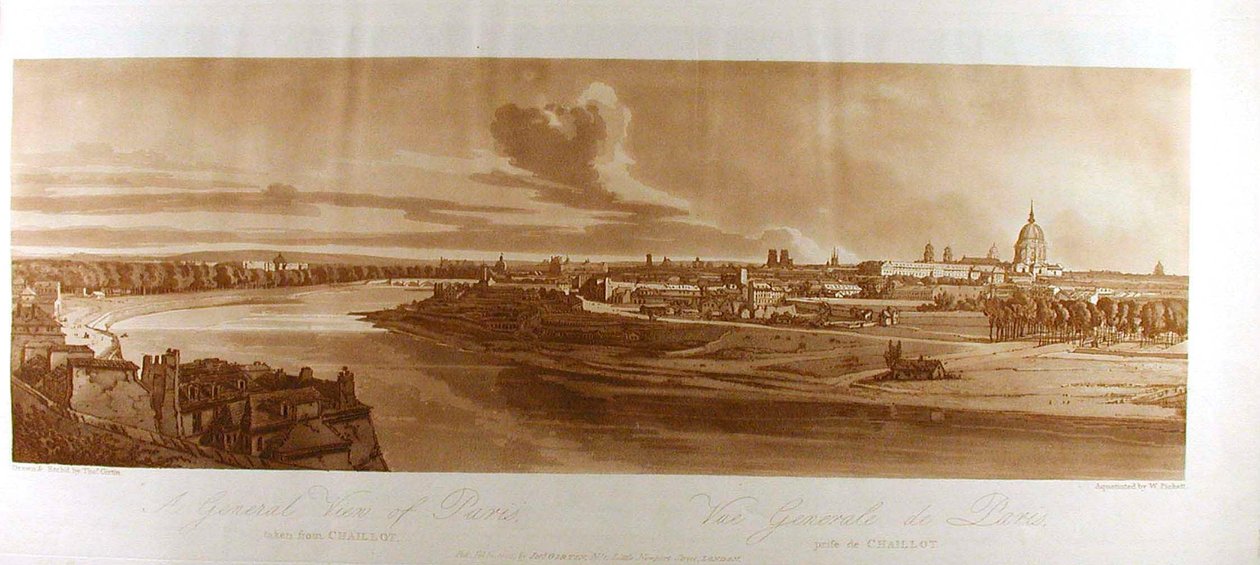 Ein Gesamtblick auf Paris von Chaillot aus da Thomas Girtin