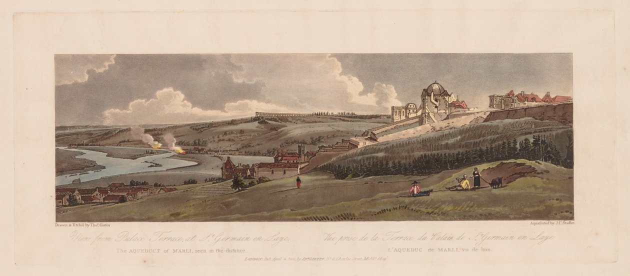 Una selezione di venti delle vedute più pittoresche di Parigi: Vista dalla terrazza del palazzo, 1803 da Thomas Girtin