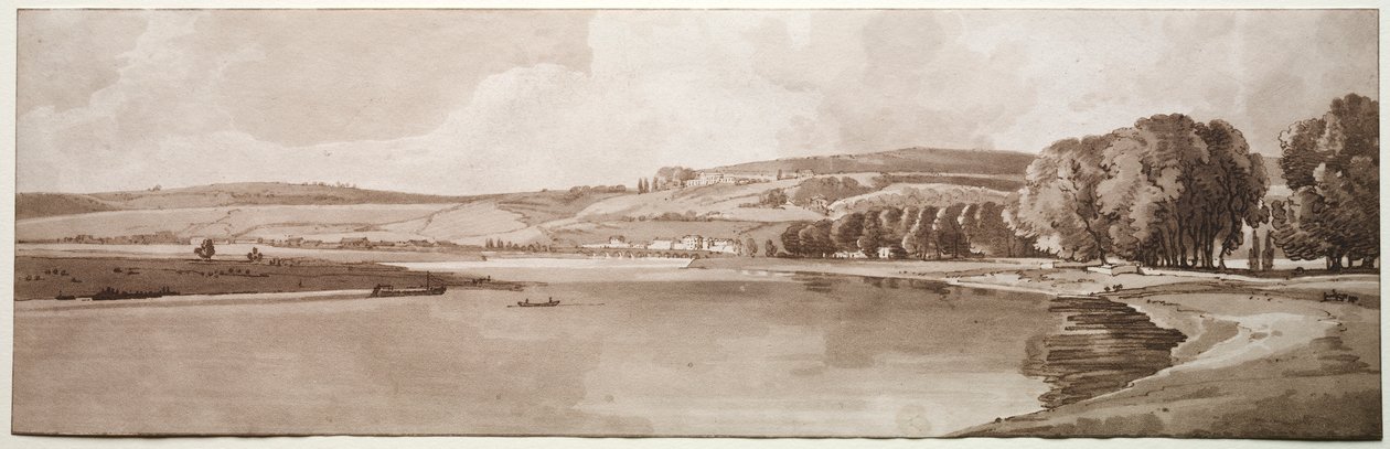 Una selezione di venti delle vedute più pittoresche di Parigi: Vista di Belle Vue e Pont de Sèvres da Thomas Girtin