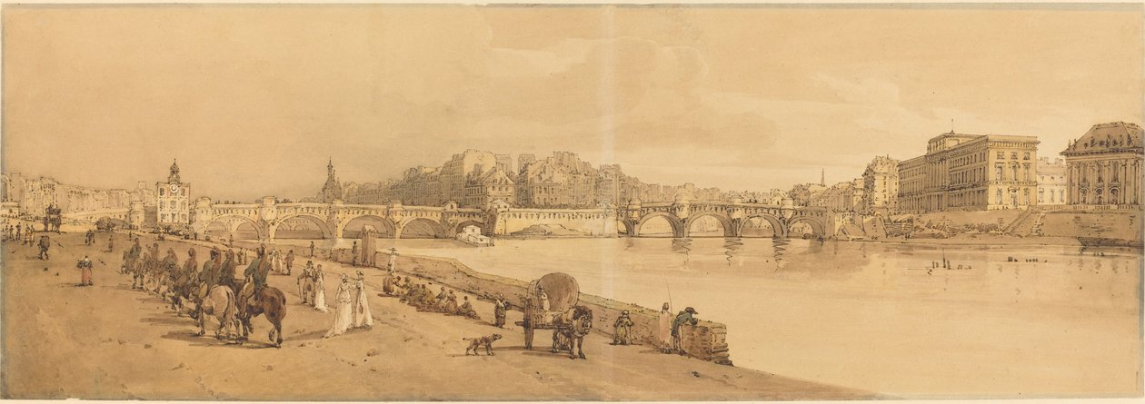 Veduta del Pont Neuf, la Zecca, ecc.: tav.8 da Thomas Girtin