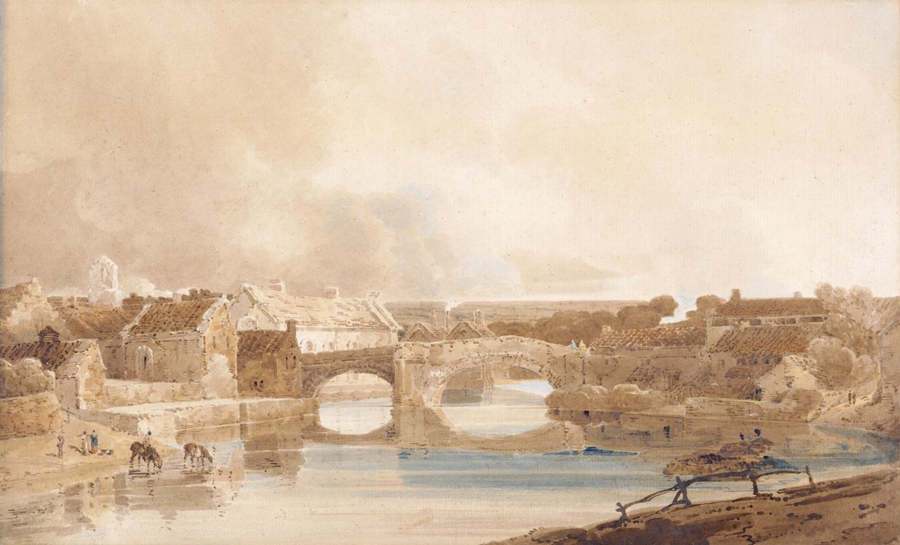 Ponte di Morpeth, Northumberland, c.1801 da Thomas Girtin