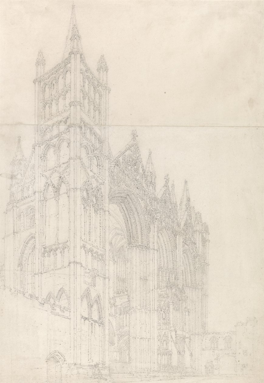 Cattedrale di Peterborough, Huntingdonshire, c.1794 da Thomas Girtin