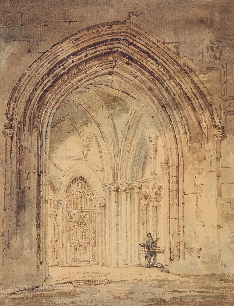 Cattedrale di St. Alban, Hertfordshire, c.1797 da Thomas Girtin