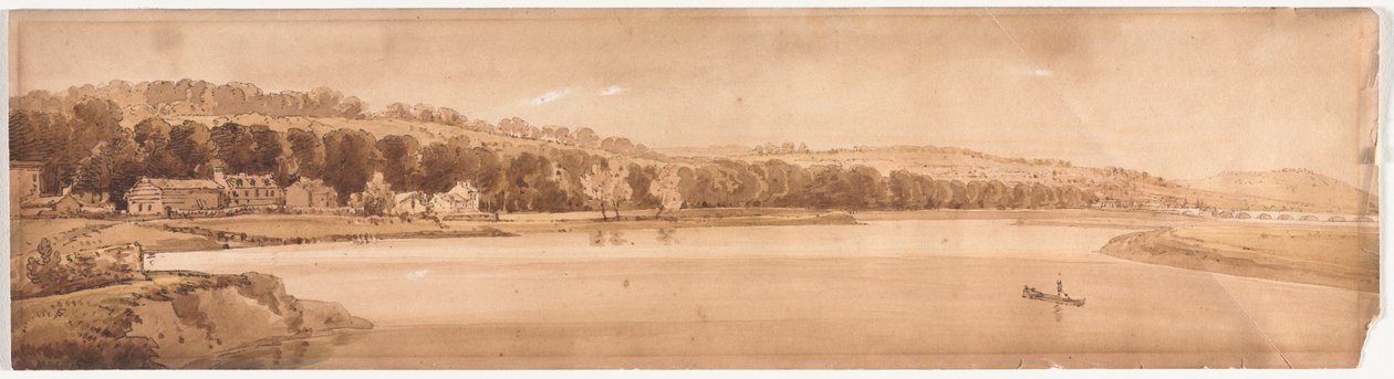 Venti vedute di Parigi e dintorni: Veduta di St. Cloud e Monte Calvario..., 1802 da Thomas Girtin