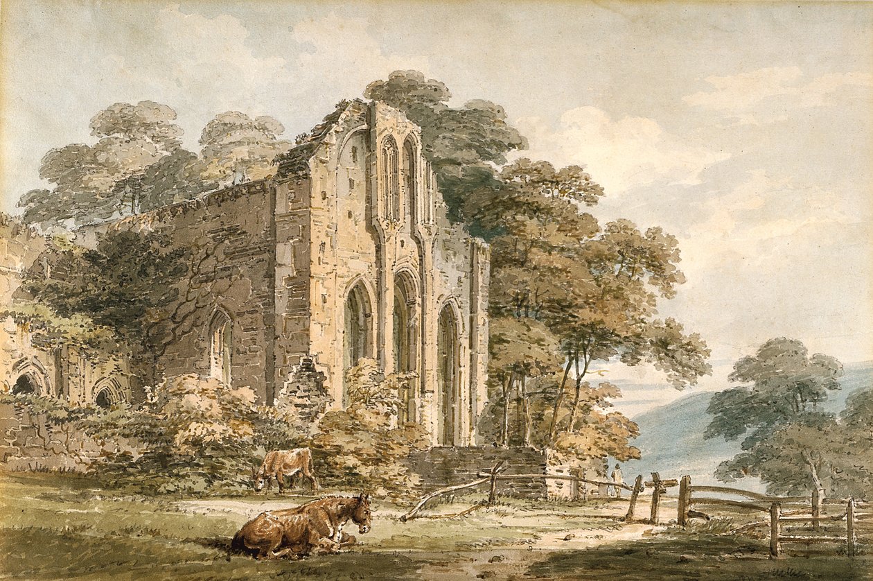 Abbazia di Valle Crucis, Denbighshire, Galles del Nord da Thomas Girtin