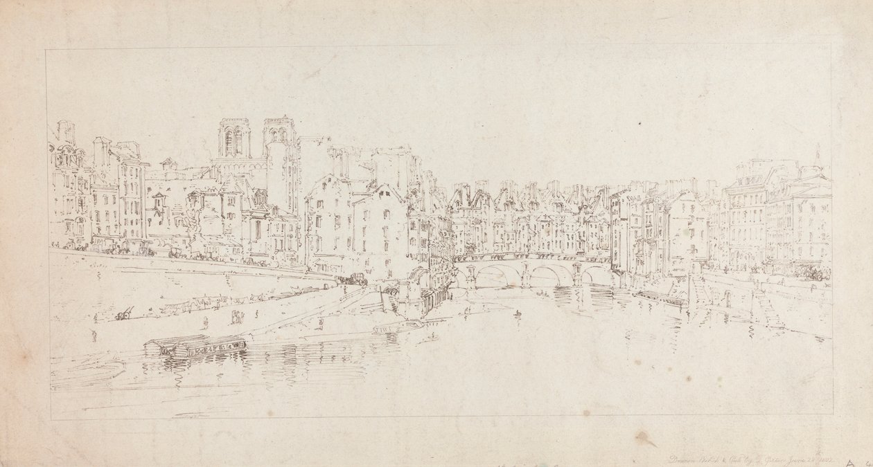 Vista del Pont St. Michel dal Pont Neuf da Thomas Girtin